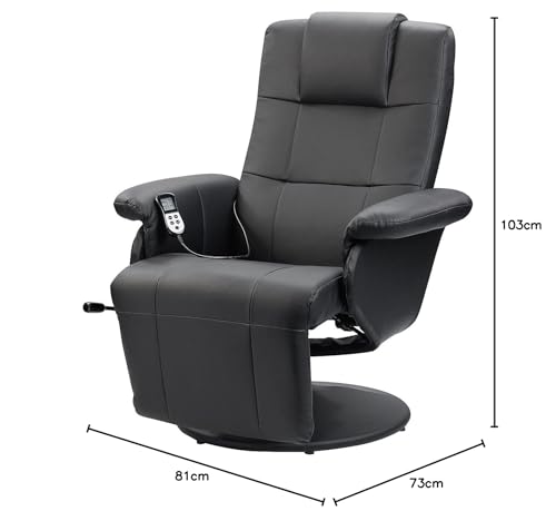 Newgen Medicals Massagesessel – Vibrationsmassage mit Heizfunktion, inkl. Fußteil & Kopfstütze, komfortabler Wärmesessel