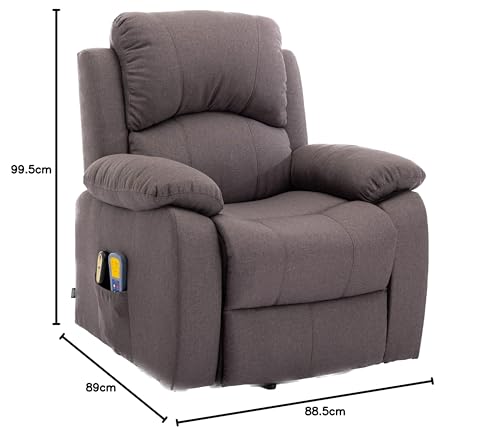 ASTAN HOGAR AH-AR30920MR Relaxsessel – Elektrisch, mit Massage-, Liege- & Selbsthilfefunktion, therapeutisch, Braun