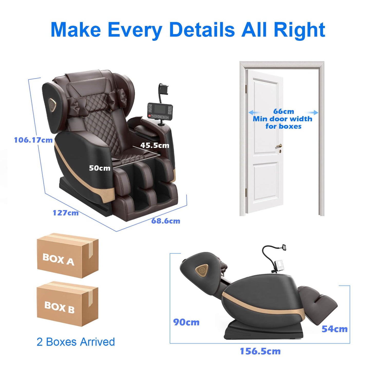 FURNIMAT Ganzkörper-Massagesessel – Zero Gravity, Heizung für Taille & Beine, 10 Rollen, Airbags, Fußmassage, Bluetooth, Fernbedienung