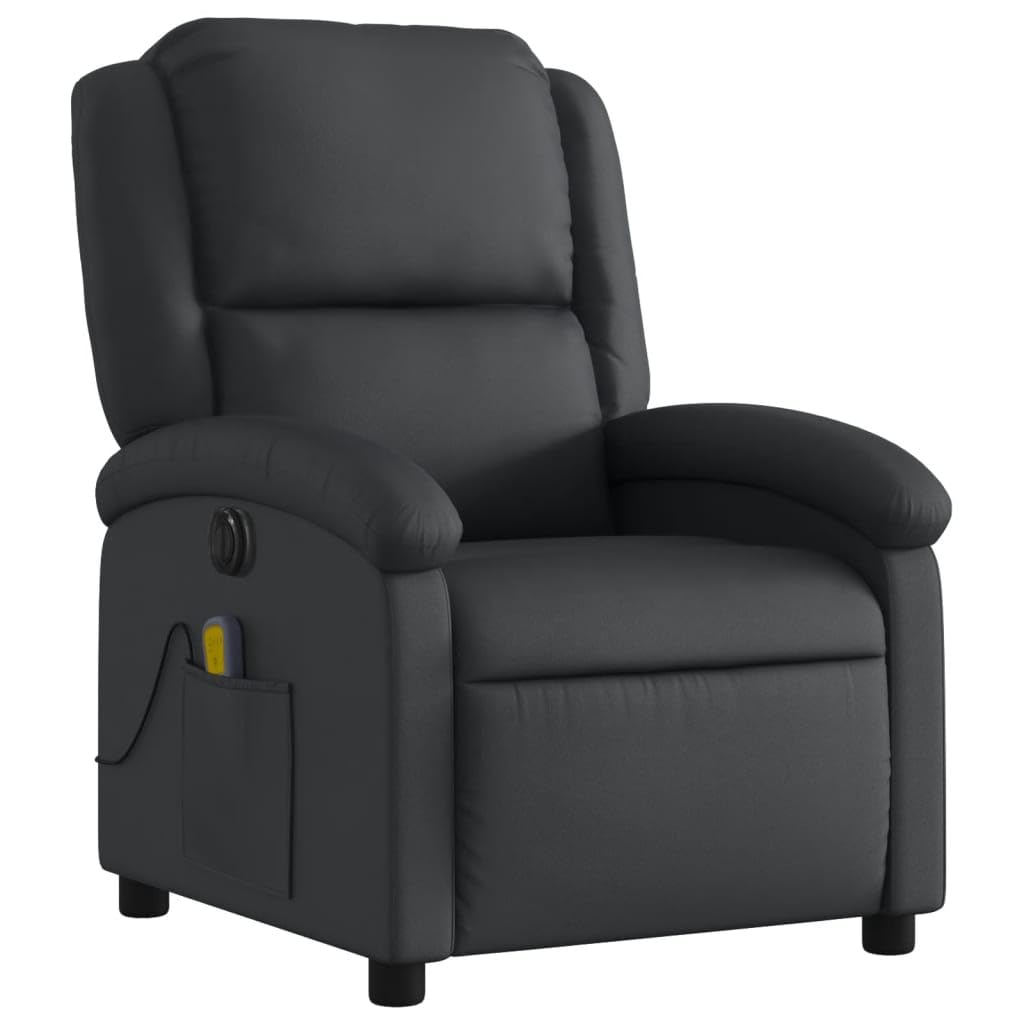 Homgoday Massagesessel, elektrisch, neigbar, aus echtem Leder, Sessel, Relaxsessel, Massagesessel für den ganzen Körper