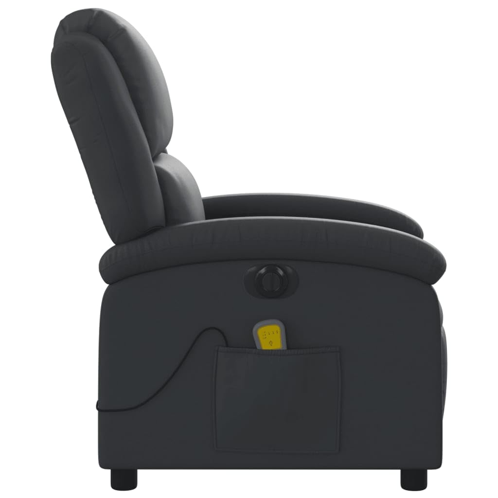 Homgoday Massagesessel, elektrisch, neigbar, aus echtem Leder, Sessel, Relaxsessel, Massagesessel für den ganzen Körper