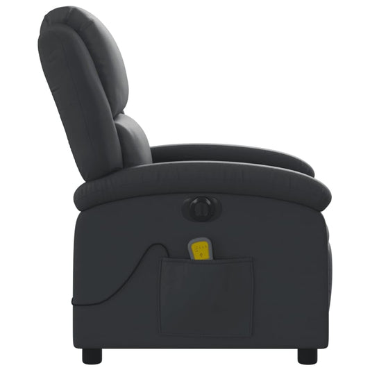 Homgoday Massagesessel, elektrisch, neigbar, aus echtem Leder, Sessel, Relaxsessel, Massagesessel für den ganzen Körper