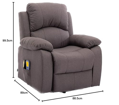 ASTAN HOGAR AH-AR30920MR Relaxsessel – Elektrisch, mit Massage-, Liege- & Selbsthilfefunktion, therapeutisch, Braun