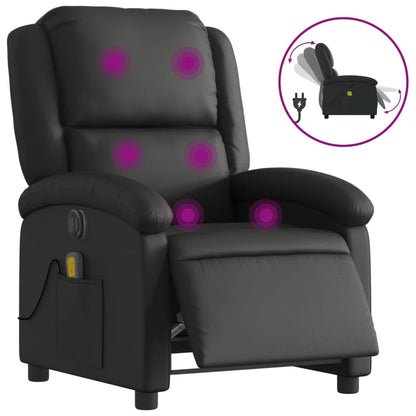 Homgoday Massagesessel, elektrisch, neigbar, aus echtem Leder, Sessel, Relaxsessel, Massagesessel für den ganzen Körper