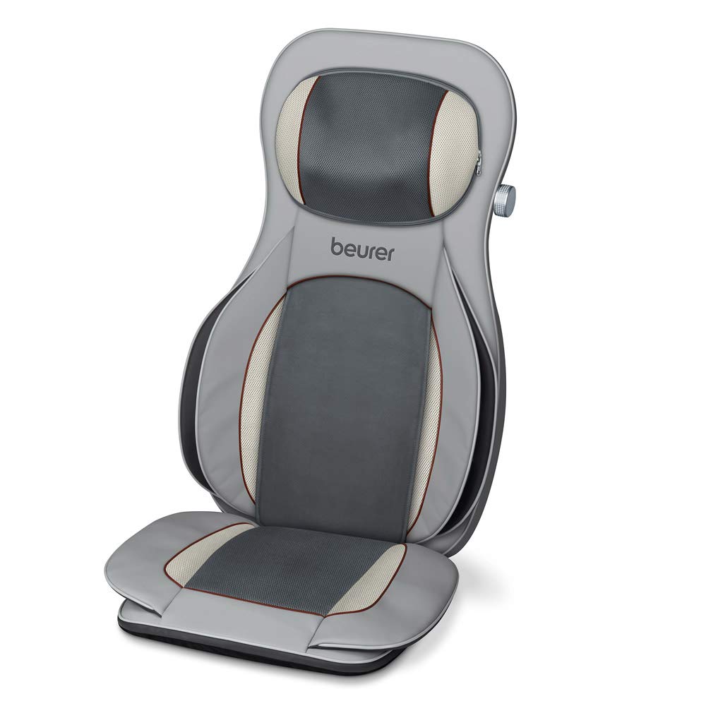 Beurer MG 320 Shiatsu Massageauflage & FM 60 Fußmassagegerät – Für Rücken, Nacken, Beine, mit Luftkompression, Licht, Wärme & 18 Massageköpfen