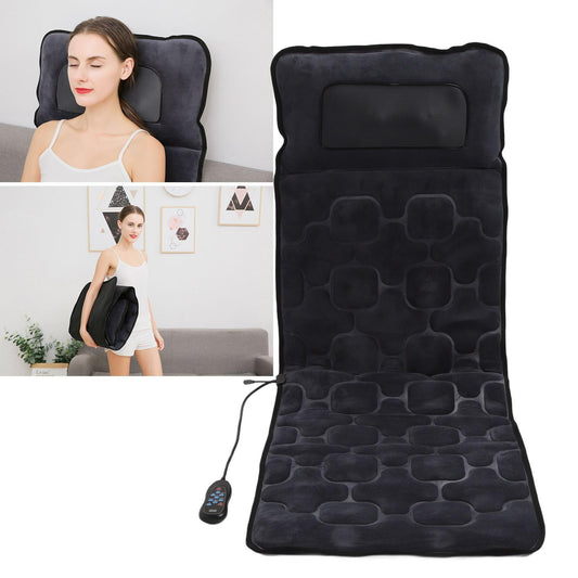 Fabater Ganzkörper-Massagematte – 10 Vibrationsmotoren, 9 Modi, mit Wärme, für Nacken, Rücken, Beine – ideales Geschenk für Mama & Papa