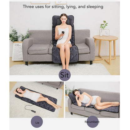 Fabater Ganzkörper-Massagematte – 10 Vibrationsmotoren, 9 Modi, mit Wärme, für Nacken, Rücken, Beine – ideales Geschenk für Mama & Papa
