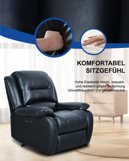 MeitFith Elektrischer Relaxsessel – Ganzkörpermassage, Liegefunktion, Wärme & Aufstehhilfe, Massagesessel & Fernsehsessel in einem