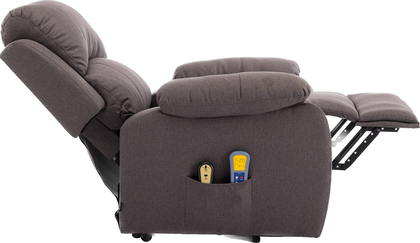 ASTAN HOGAR AH-AR30920MR Relaxsessel – Elektrisch, mit Massage-, Liege- & Selbsthilfefunktion, therapeutisch, Braun