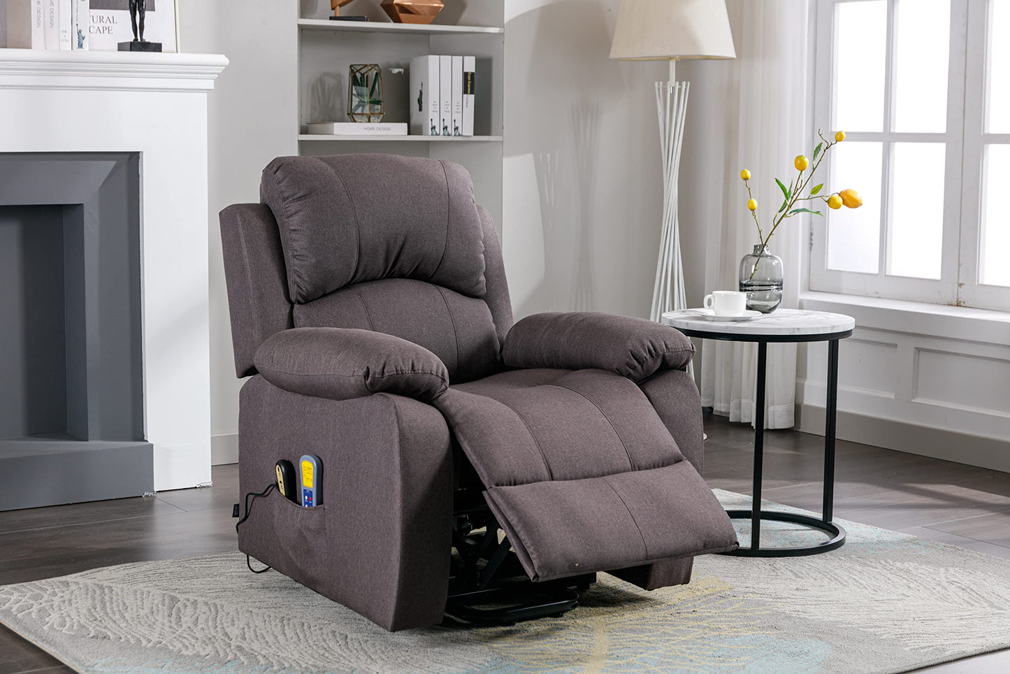 ASTAN HOGAR AH-AR30920MR Relaxsessel – Elektrisch, mit Massage-, Liege- & Selbsthilfefunktion, therapeutisch, Braun