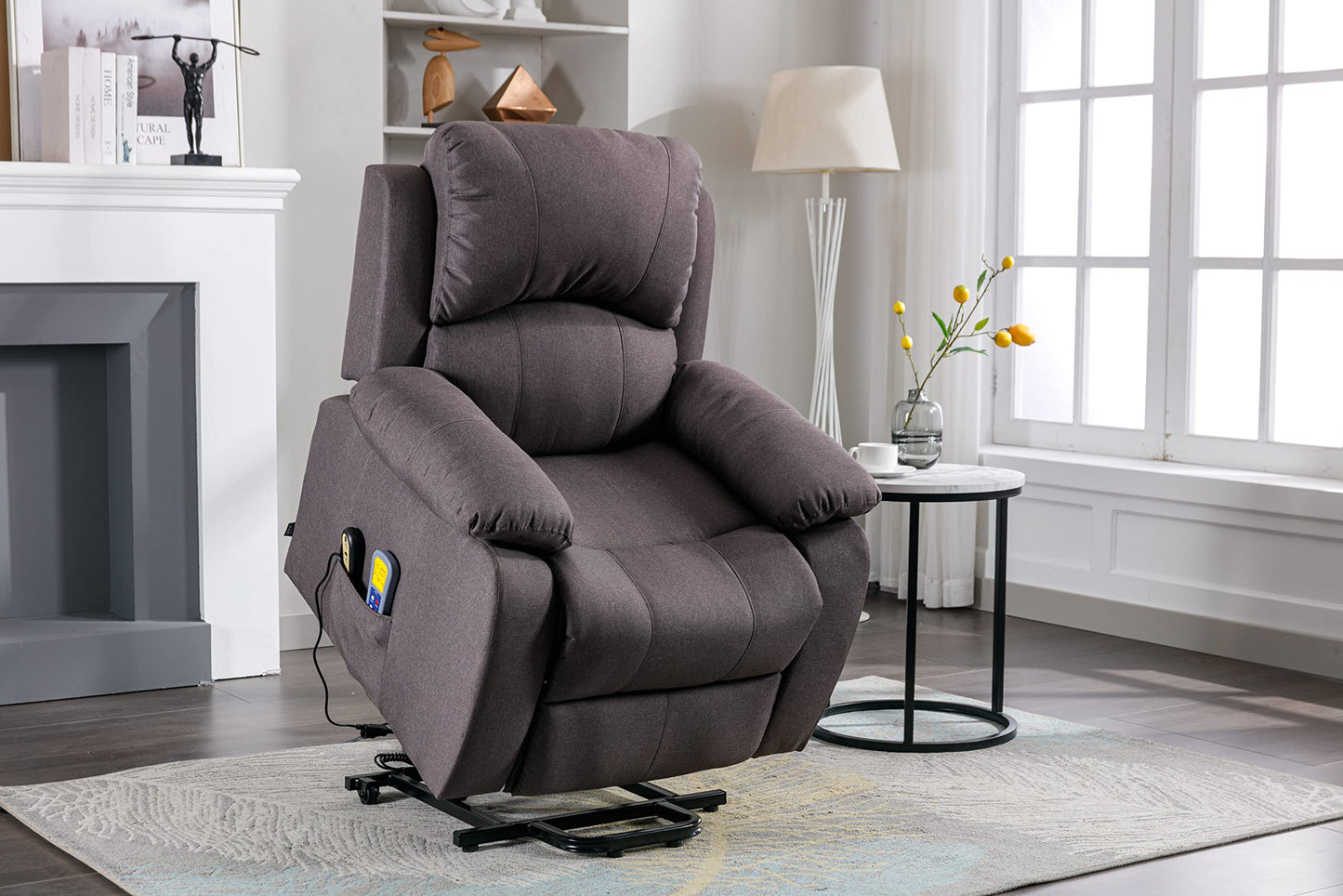 ASTAN HOGAR AH-AR30920MR Relaxsessel – Elektrisch, mit Massage-, Liege- & Selbsthilfefunktion, therapeutisch, Braun